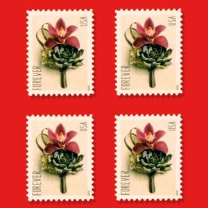 100 USPS Celebration Boutonniere Wedding 2020 Forever First Class Postage Mail
